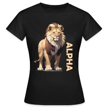 Alpha Lion - Women's T-Shirt - black - Front - AI Model Female 172 dark (172cm)