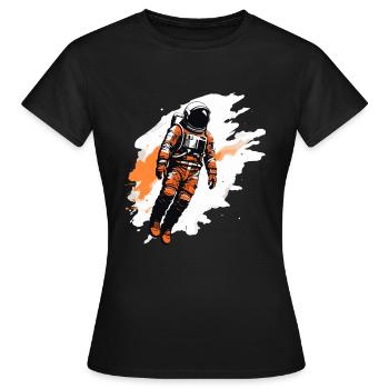 Floating Astronaut - Women's T-Shirt - black - Front - AI Model Female 172 dark (172cm)
