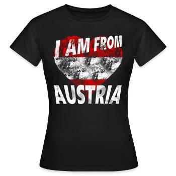 Autriche - T-shirt Femme - noir - Devant - AI Model Female 172 dark (172cm)