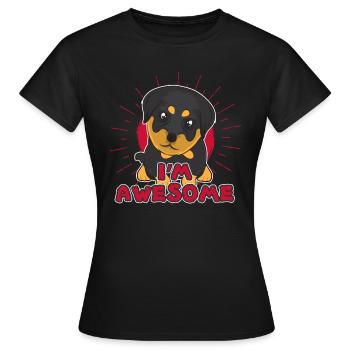 rottweiler - T-shirt Femme - noir - Devant - AI Model Female 172 dark (172cm)