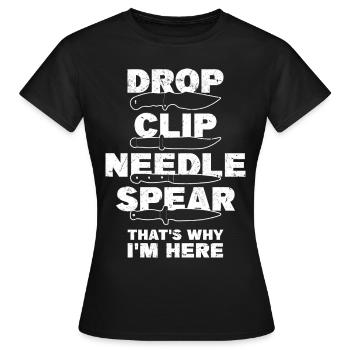 Messer Sammeln - Frauen T-Shirt - Schwarz - Vorne - AI Model Female 172 dark (172cm)