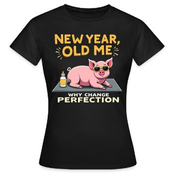 Sarkastischer Witz - Neujahr - Frauen T-Shirt - Schwarz - Vorne - AI Model Female 172 dark (172cm)