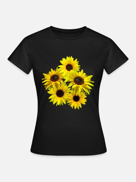Bouquet of sunflowers, sunflower, sunflowers - Women's T-Shirt - black