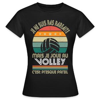 Je ne suis pas parfaite mais je joue au volley - T-shirt Femme - noir - Devant - AI Model Female 172 dark (172cm)