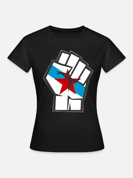 Galicia, Bandera de Galicia, bandeira do orgullo - Camiseta mujer - negro
