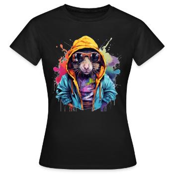 Rongeur - T-shirt Femme - noir - Devant - AI Model Female 172 dark (172cm)
