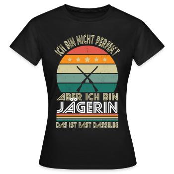 Je ne suis pas parfait, mais je suis un chasseur - T-shirt Femme - noir - Devant - AI Model Female 172 dark (172cm)