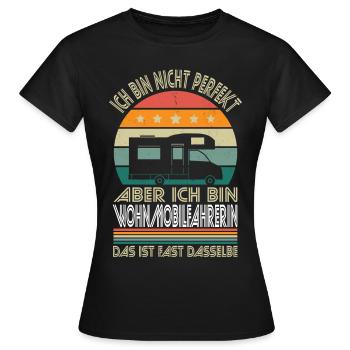 Pas parfait, mais je suis un camping-cariste - T-shirt Femme - noir - Devant - AI Model Female 172 dark (172cm)