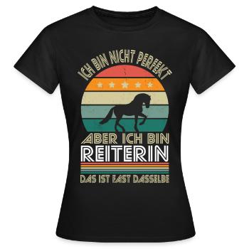 I'm not perfect, but I'm a rider - Women's T-Shirt - black - Front - AI Model Female 172 dark (172cm)