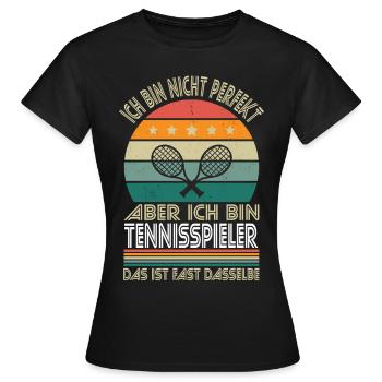 Je ne suis pas parfait, mais je suis un joueur de tennis - T-shirt Femme - noir - Devant - AI Model Female 172 dark (172cm)