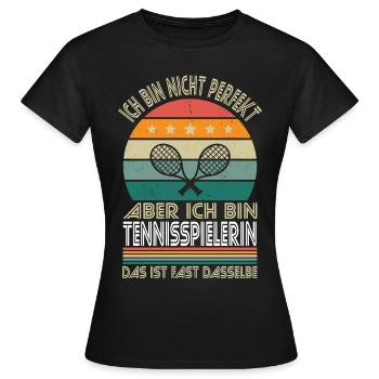 Je ne suis pas parfait, mais je suis un joueur de tennis - T-shirt Femme - noir - Devant - AI Model Female 172 dark (172cm)
