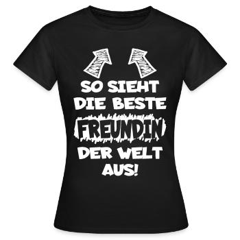 Beste Freundin Freundschaft Geschenk - Frauen T-Shirt - Schwarz - Vorne - AI Model Female 172 dark (172cm)