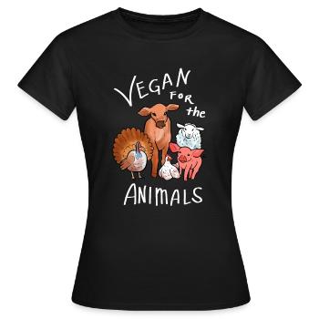 Cadeau végétalien pour les animaux Vegan et activiste - T-shirt Femme - noir - Devant - AI Model Female 172 dark (172cm)