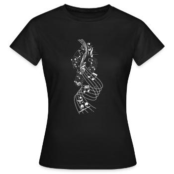 Hinweise Swirl Musik Künstler Geschenk - Frauen T-Shirt - Schwarz - Vorne - AI Model Female 172 dark (172cm)