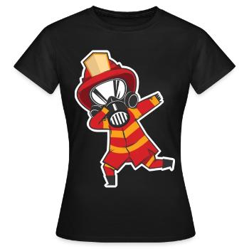 Feuerwehr Feuerwehrmann Nachwuchs Geschenk - Frauen T-Shirt - Schwarz - Vorne - AI Model Female 172 dark (172cm)
