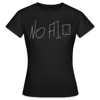 Pas d’IA - Écriture manuscrite - T-shirt Femme - noir - Devant - AI Model Female 172 dark (172cm)