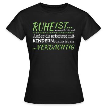 Erzieherin Erzieher Kinder Erziehung Kindergarten - Frauen T-Shirt - Schwarz - Vorne - AI Model Female 172 dark (172cm)