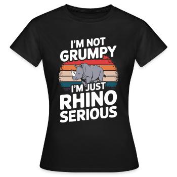 Rhinocéros Rhinocéros - T-shirt Femme - noir - Devant - AI Model Female 172 dark (172cm)