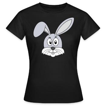 Lapin Lapin lapin Lapin Dents de lapin Lapins Pâques - T-shirt Femme - noir - Devant - AI Model Female 172 dark (172cm)