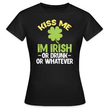 St Patrick's Day - Women's T-Shirt - black - Front - AI Model Female 172 dark (172cm)
