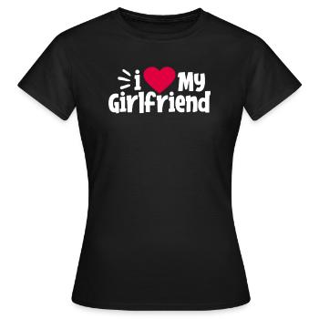 Petite amie - T-shirt Femme - noir - Devant - AI Model Female 172 dark (172cm)