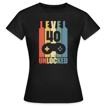 Niveau 40 - T-shirt Femme - noir - Devant - AI Model Female 172 dark (172cm)
