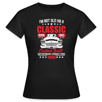 1960 Classic Car - Frauen T-Shirt - Schwarz - Vorne - AI Model Female 172 dark (172cm)