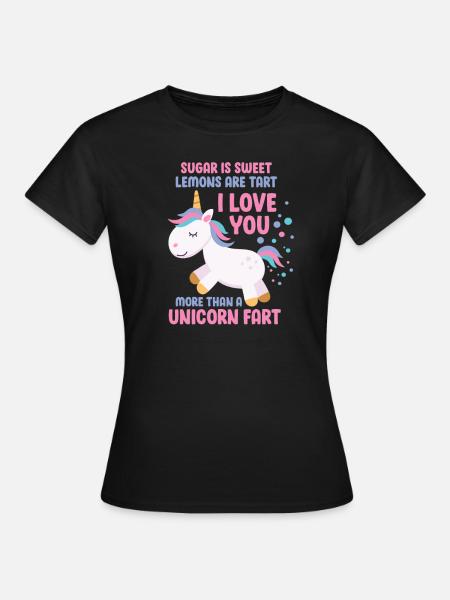 Einhorn - Frauen T-Shirt - Schwarz