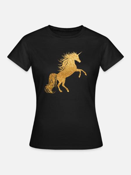 Einhorn - Frauen T-Shirt - Schwarz