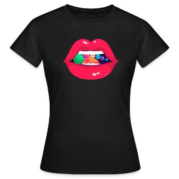 Techno - T-shirt Femme - noir - Devant - AI Model Female 172 dark (172cm)