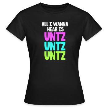 Techno - T-shirt Femme - noir - Devant - AI Model Female 172 dark (172cm)