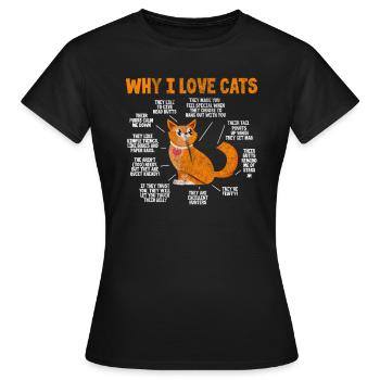 Chat chats gueule de bois chat chat amoureux cadeau - T-shirt Femme - noir - Devant - AI Model Female 172 dark (172cm)