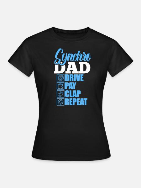 Synchronschwimmen Vater - Frauen T-Shirt - Schwarz