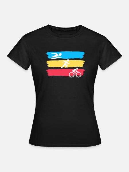 Triathlon - Frauen T-Shirt - Schwarz
