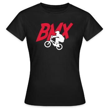 BMX - Frauen T-Shirt - Schwarz - Vorne - AI Model Female 172 dark (172cm)