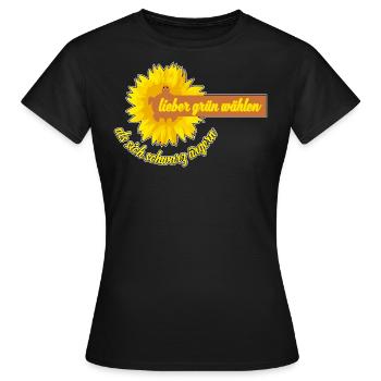 It's better to choose green than to be annoyed by black - Women's T-Shirt - black - Front - AI Model Female 172 dark (172cm)