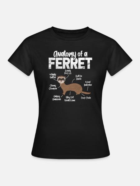 Frettchen - Frauen T-Shirt - Schwarz