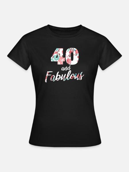 40 urodziny - Dame-T-shirt - sort