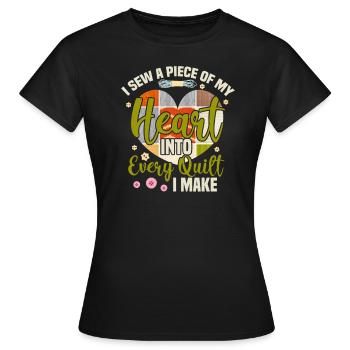 Coudre - T-shirt Femme - noir - Devant - AI Model Female 172 dark (172cm)