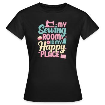 Coudre - T-shirt Femme - noir - Devant - AI Model Female 172 dark (172cm)