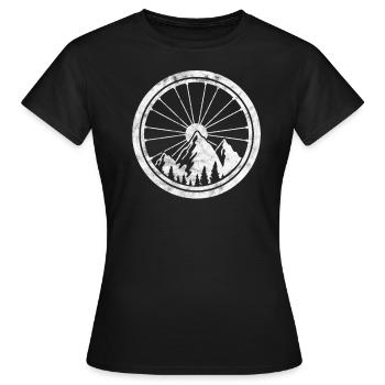 vélo de montagne - T-shirt Femme - noir - Devant - AI Model Female 172 dark (172cm)