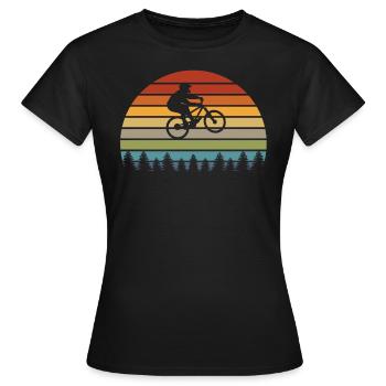 vélo de montagne - T-shirt Femme - noir - Devant - AI Model Female 172 dark (172cm)