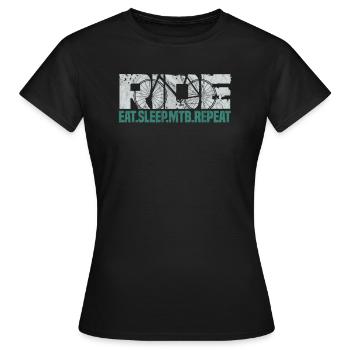 vélo de montagne - T-shirt Femme - noir - Devant - AI Model Female 172 dark (172cm)