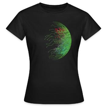 Cadeau de nerd informatique programmeur de code binaire - T-shirt Femme - noir - Devant - AI Model Female 172 dark (172cm)