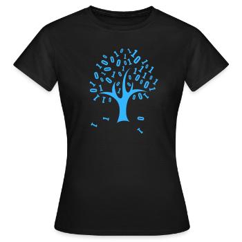 Code binaire - T-shirt Femme - noir - Devant - AI Model Female 172 dark (172cm)