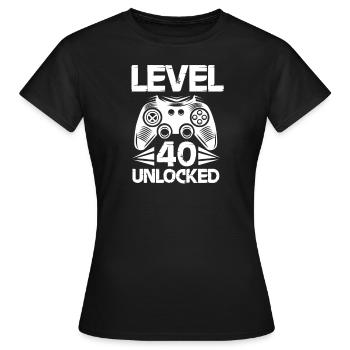 Niveau 40 - T-shirt Femme - noir - Devant - AI Model Female 172 dark (172cm)