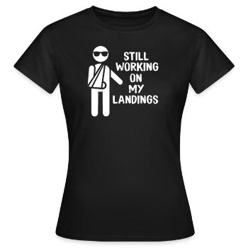 Bras cassé accident cassé accident accident bras stunt cadeau - T-shirt Femme - noir - Devant - AI Model Female 172 dark (172cm)