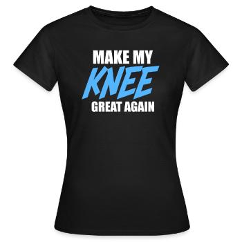 Knie Op - Frauen T-Shirt - Schwarz - Vorne - AI Model Female 172 dark (172cm)