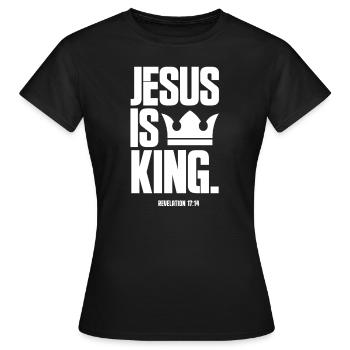 Jésus - T-shirt Femme - noir - Devant - AI Model Female 172 dark (172cm)