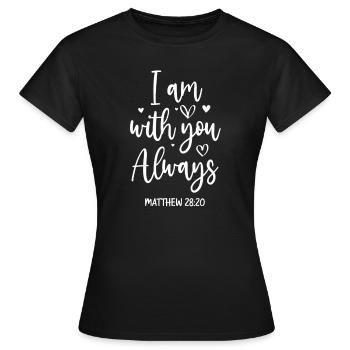 Jésus - T-shirt Femme - noir - Devant - AI Model Female 172 dark (172cm)